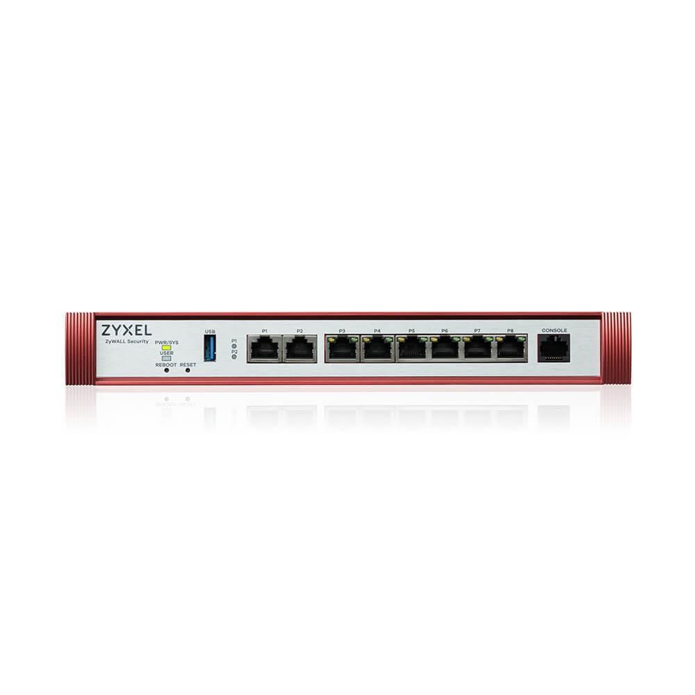 Zyxel USG FLEX 200 H, User-definable ports with 2*2.5G & , 6*1G, USB  with 1 YR Entry Defense Pack