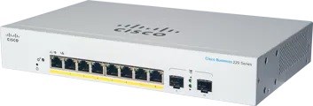 Cisco switch CBS220-8FP-E-2G (8xGbE,2xSFP, 8xPoE+,130W,fanless) - REFRESH