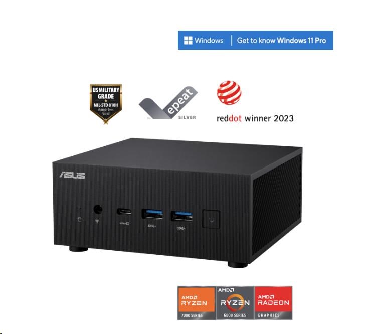 ASUS mini PC PN53-BBR777HD AMD R7-7735HS /bez ram a hdd/ 2*M.2 Slot+ 1* 2.5" Slot INTEL Wi-Fi 6E + BT5.2(2*2) VESA