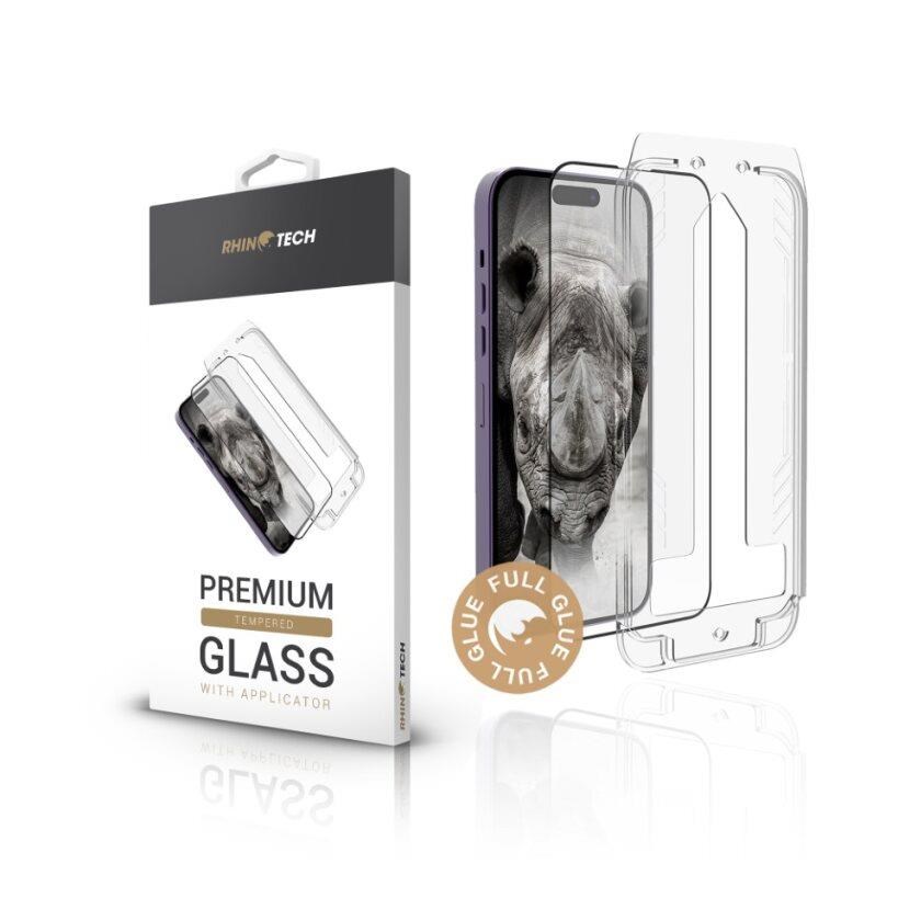 RhinoTech Tvrzené ochranné 2.5D sklo s aplikátorem pro Apple iPhone 15 Pro