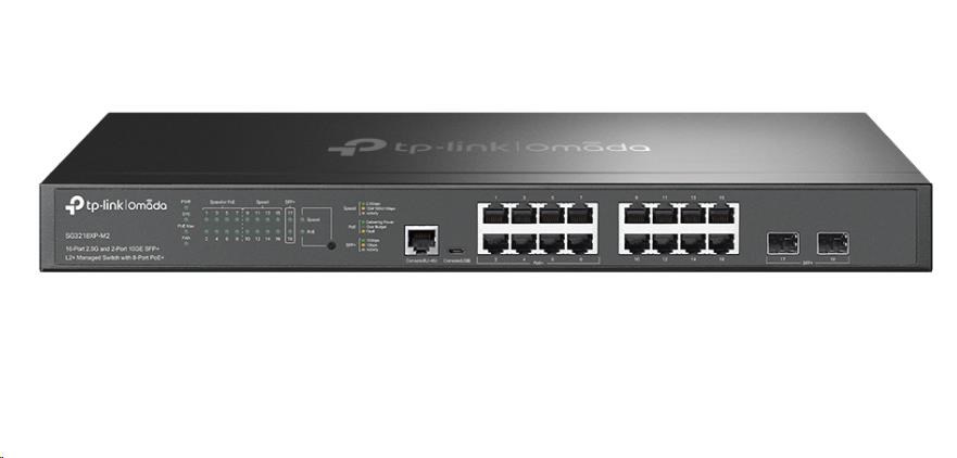 TP-Link OMADA switch SG3218XP-M2 (16x2,5GbELAN, 2xSFP+, 8xPoE+, 240W, 2xConsole)