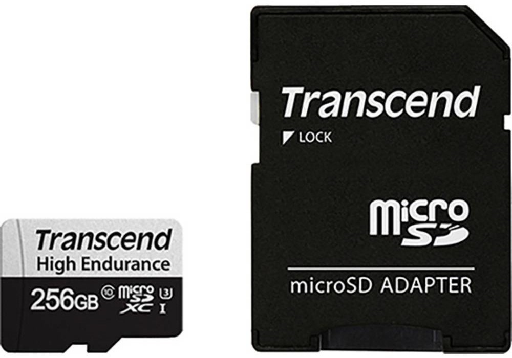 TRANSCEND MicroSDXC karta 256GB 350V, High Endurance
