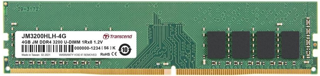 TRANSCEND DIMM DDR4 4GB 3200MHz 1Rx8 CL22 1.2V