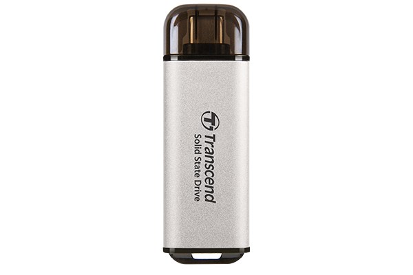 TRANSCEND Externí SSD ESD300S 512GB, External SSD, USB 10Gbps, Type C, stříbrná