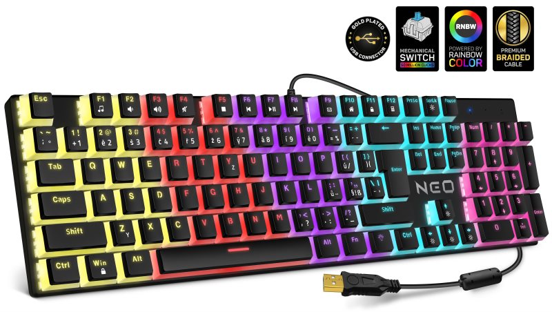 CONNECT IT Klávesnice NEO Pudding mechanická herní klávesnice, CZ