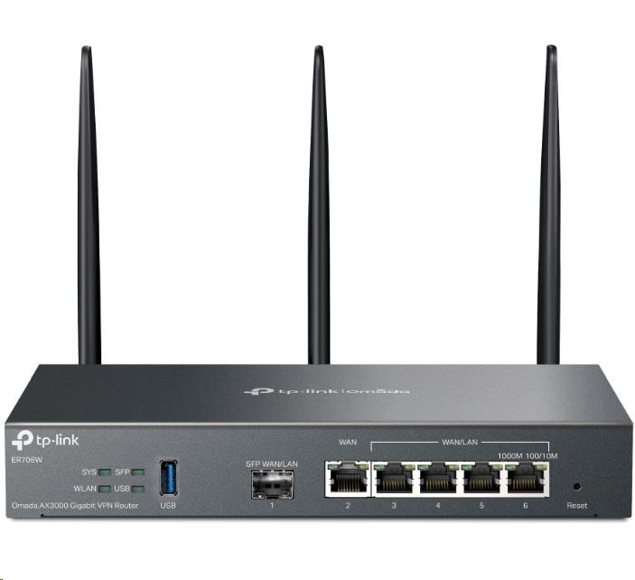 TP-Link ER706W OMADA VPN router (1xSFP WAN/LAN,1xGbEWAN, 4xGbELAN/WAN, 1xUSB3.0)