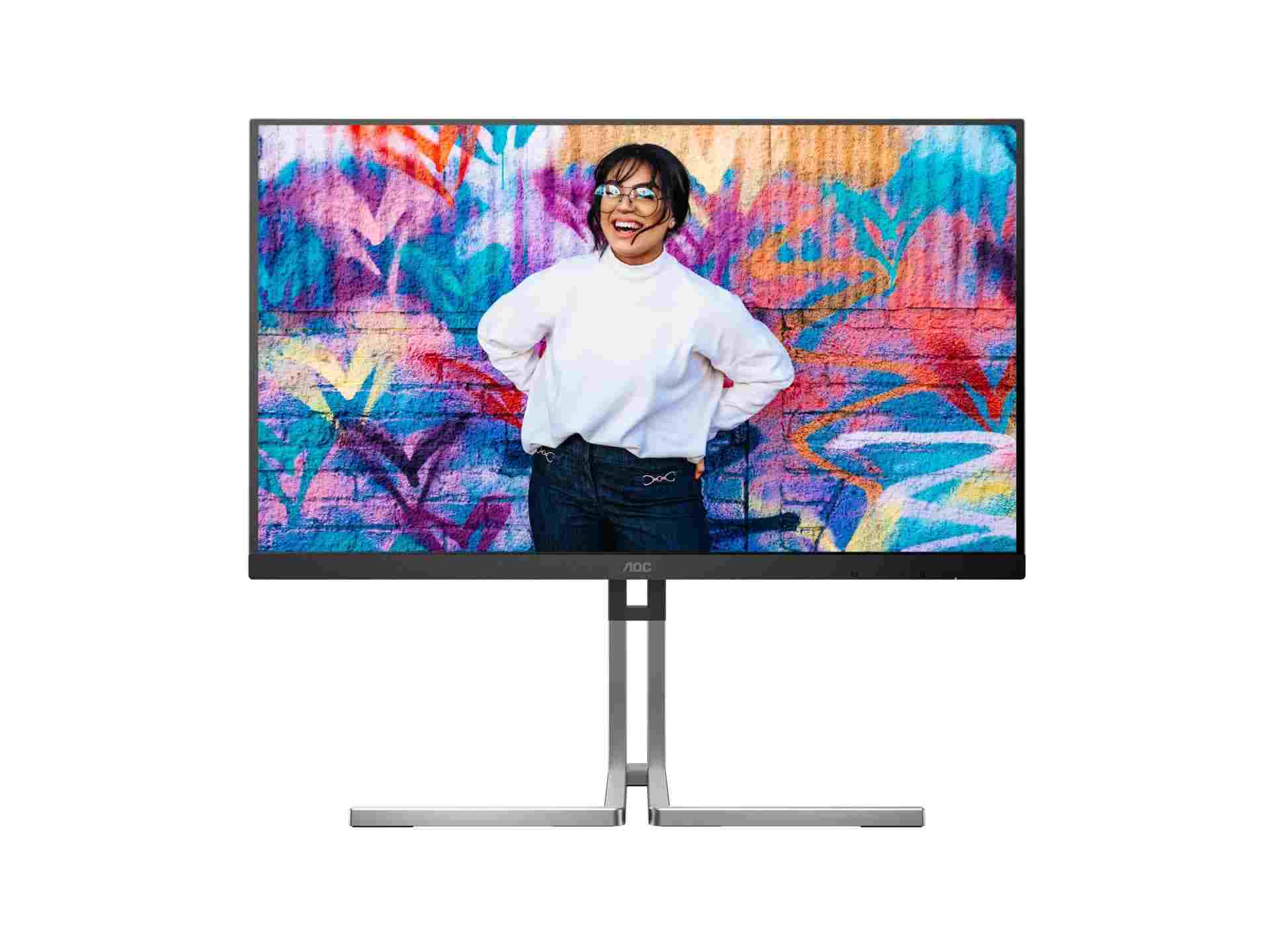 AOC MT IPS LCD WLED 27" Q27U3CV - IPS QUANTUM DOT COLOR, 2560x1440, HDMI, DP, USB-C, USB 3.2, RJ45, pivot, repro