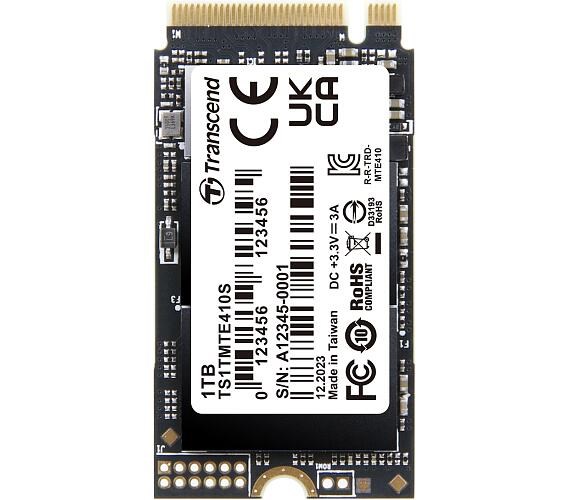 TRANSCEND SSD 1TB 410S, M.2 2242, PCIe Gen4x4, NVMe, 3D TLC, DRAM-less