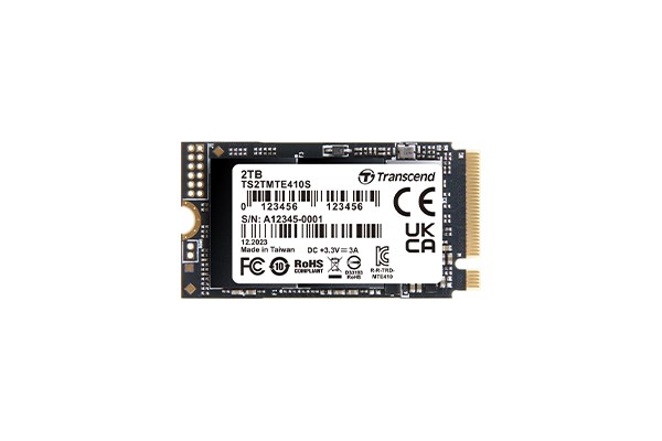 TRANSCEND SSD 2TB 410S, M.2 2242, PCIe Gen4x4, NVMe, 3D TLC, DRAM-less