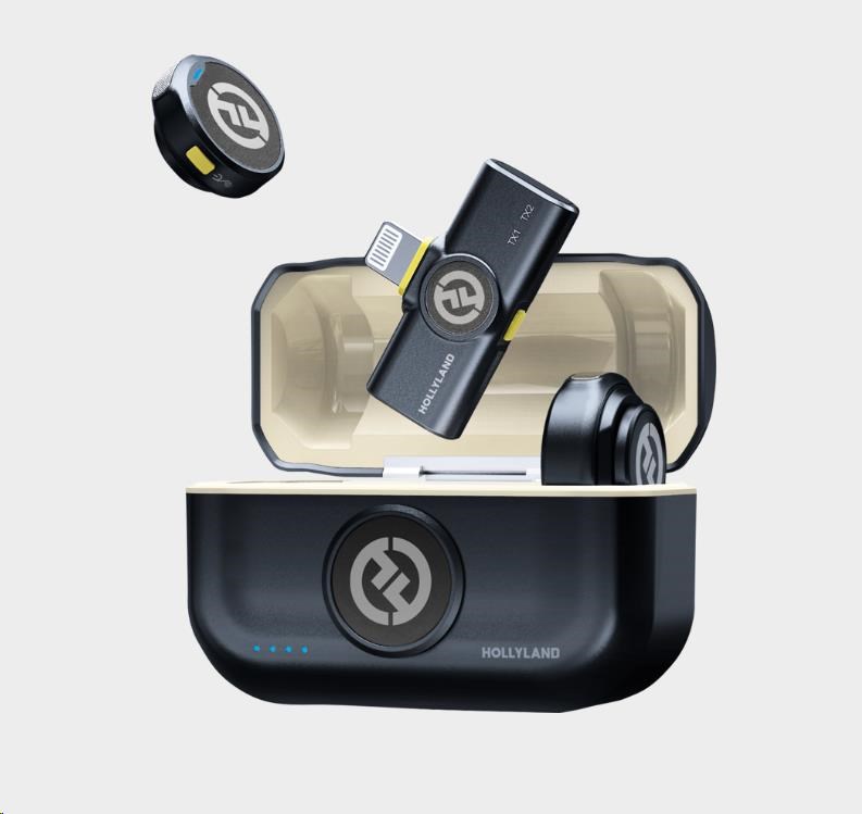 Hollyland Lark M2 Lightning - Wireless Lavalier Microphone with Lightning Plug (Duo,Shine Charcoal)