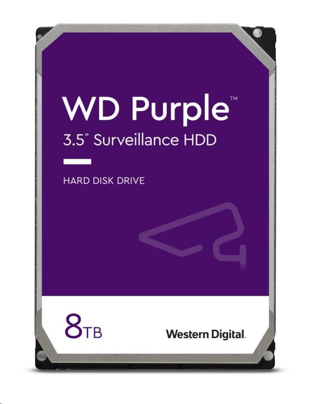 WD PURPLE WD85PURZ 8TB, SATA III 3.5", 256MB 5640RPM, 215MB/s, Low Noise, CMR