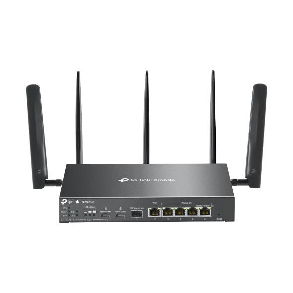 TP-Link ER706W-4G OMADA VPN 4G+Cat6 router (AX3000,1xSFP WAN/LAN,1xGbEWAN,4xGbELAN/WAN,2xnanoSIM)