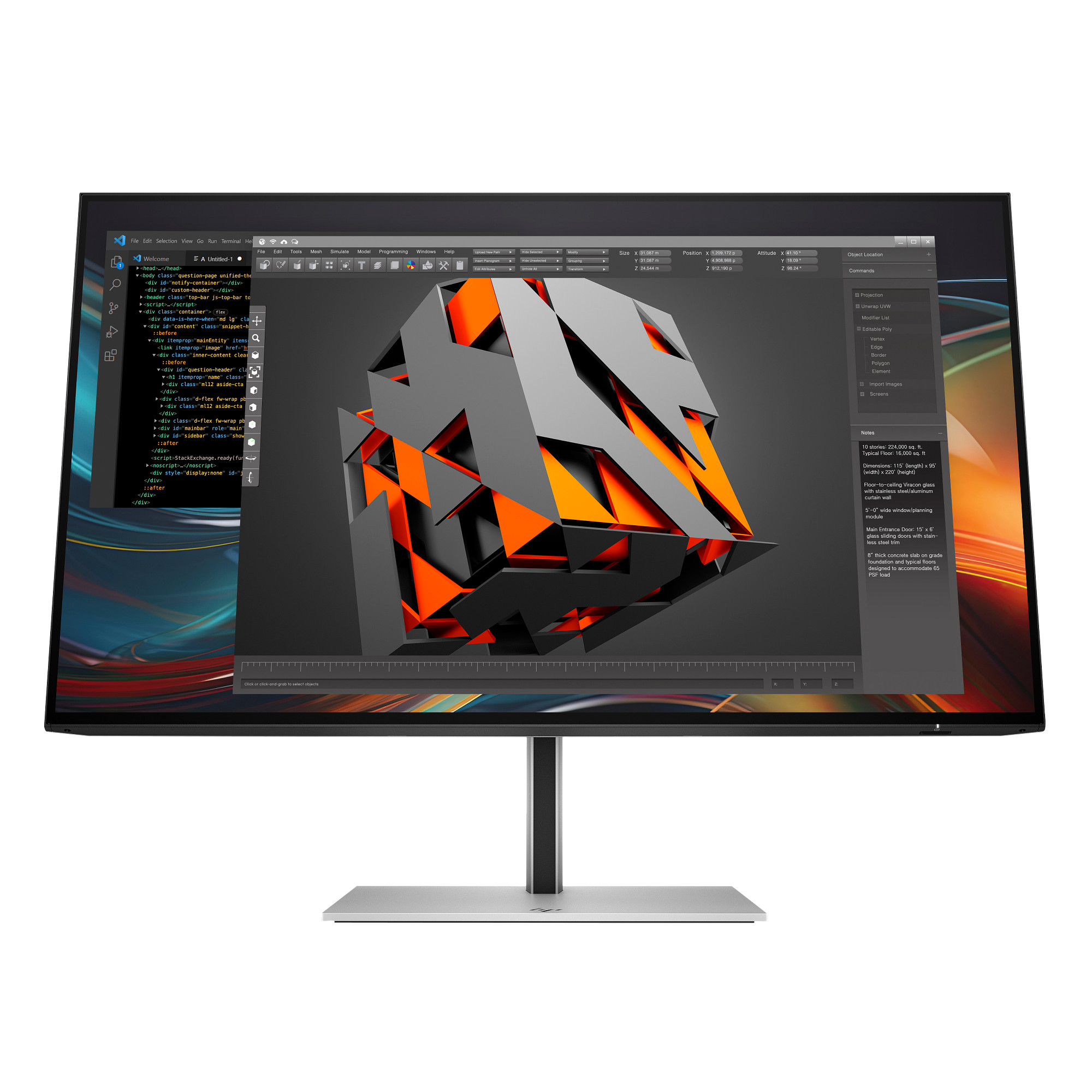 HP LCD 724pf Monitor 23,8" wide (1920x1080), IPS, 5ms, 16:9, 300nits, 1500:1,  DisplayPort, HDMI, 4xUSB3.2), 5y onsite