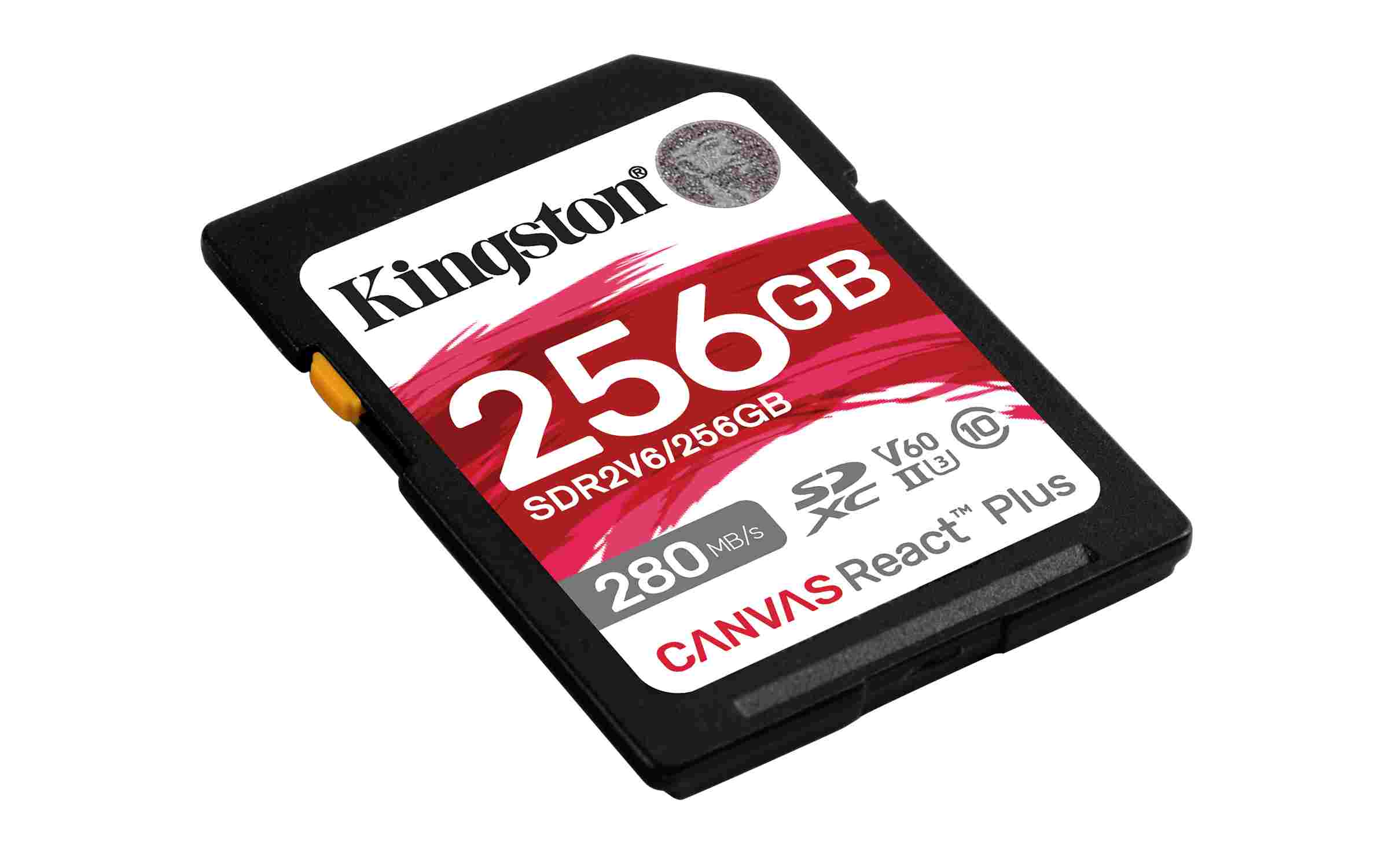 Kingston SDXC karta 256GB Canvas React Plus, UHS-II, U3, V60, R:280/W:150MB/s