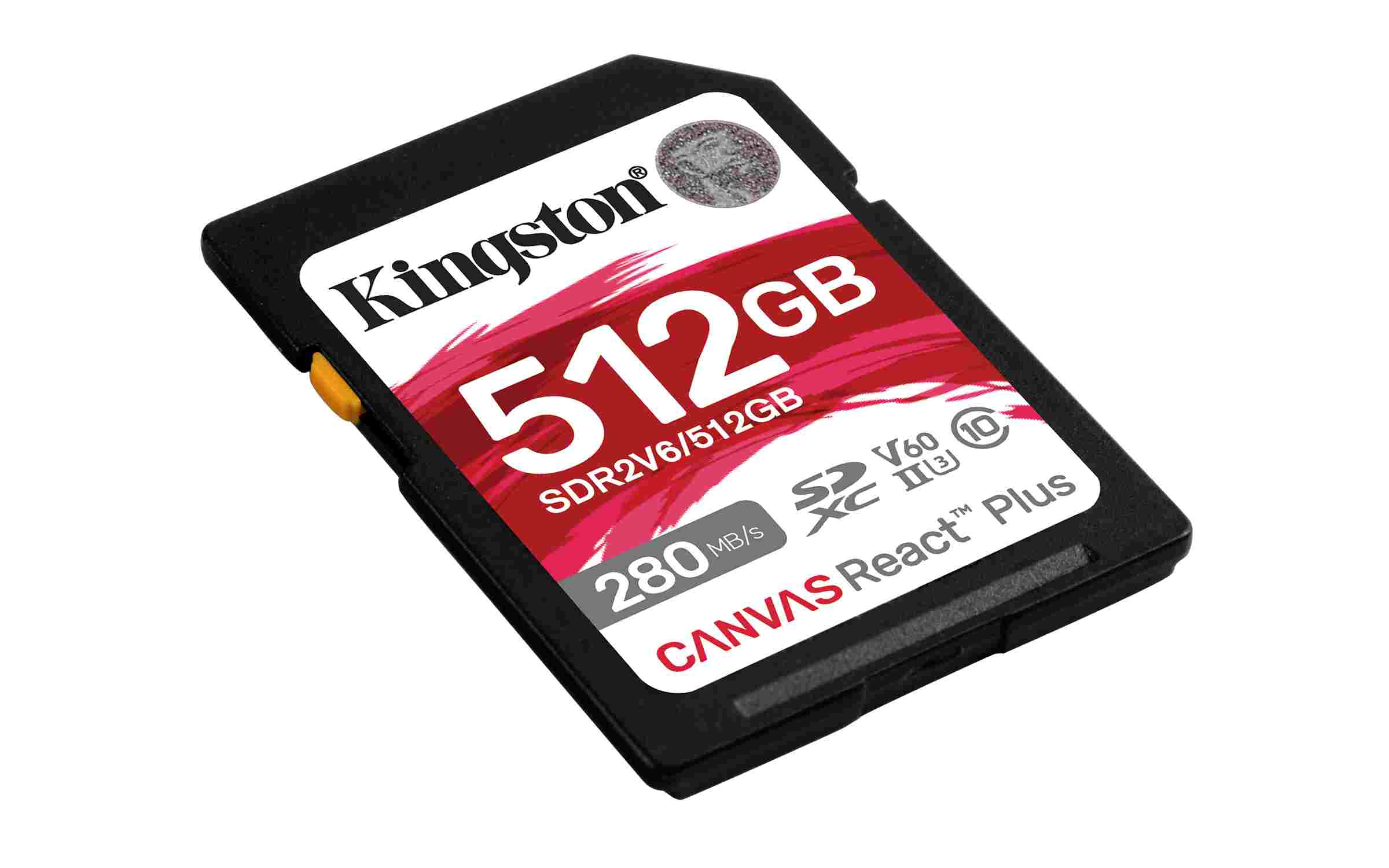 Kingston SDXC karta 512GB Canvas React Plus, UHS-II, U3, V60, R:280/W:150MB/s
