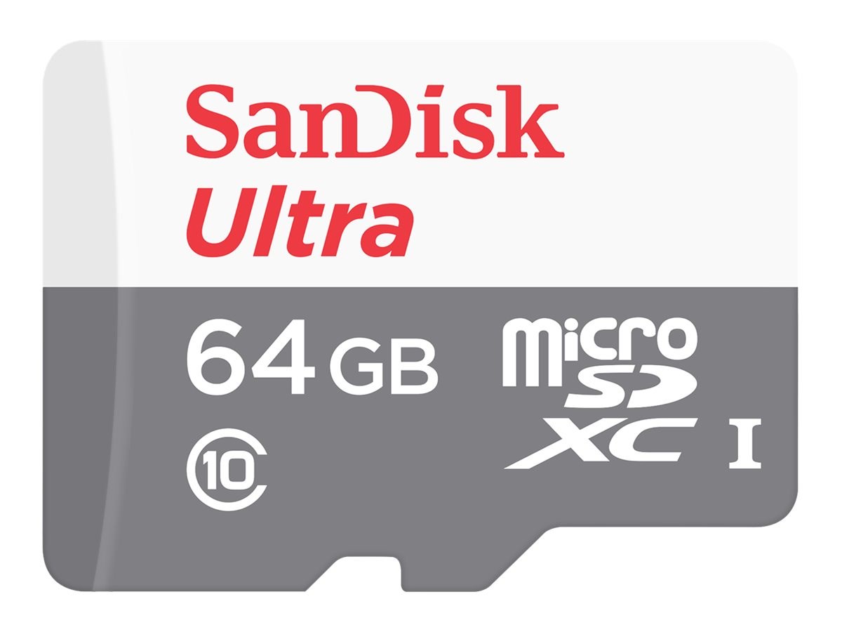 SanDisk MicroSDXC karta 64GB Ultra (R:100/W:100 MB/s, UHS-I, C10) + adaptér