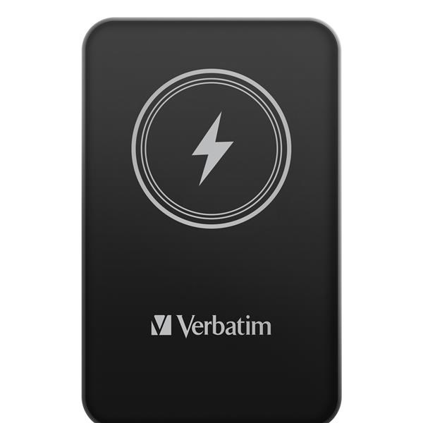 VERBATIM Powerbanka Charge 'n' Go, Magnetická, 5000 mAh, USB-C, Černá