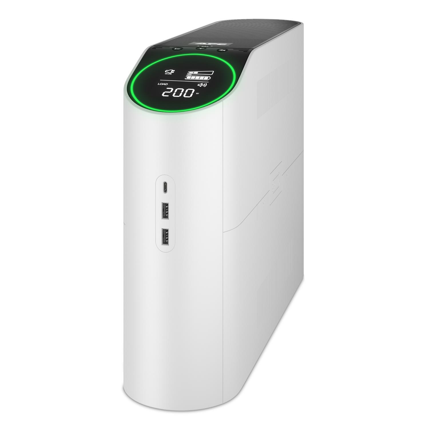 APC Back-UPS Pro Gaming 2200VA, 6 Outlets, AVR, LCD Interface (1320W), 4x Schuko, 2x IEC C13, bílá (Arctic)
