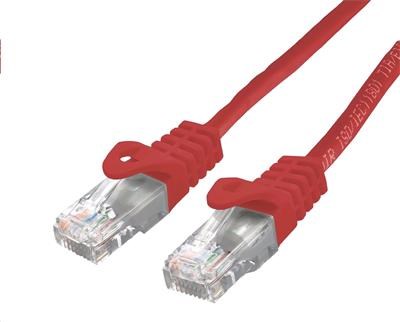 C-TECH kabel patchcord Cat6, UTP, červený, 5m