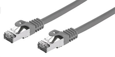 C-TECH kabel patchcord Cat7, S/FTP, šedý, 0,25m