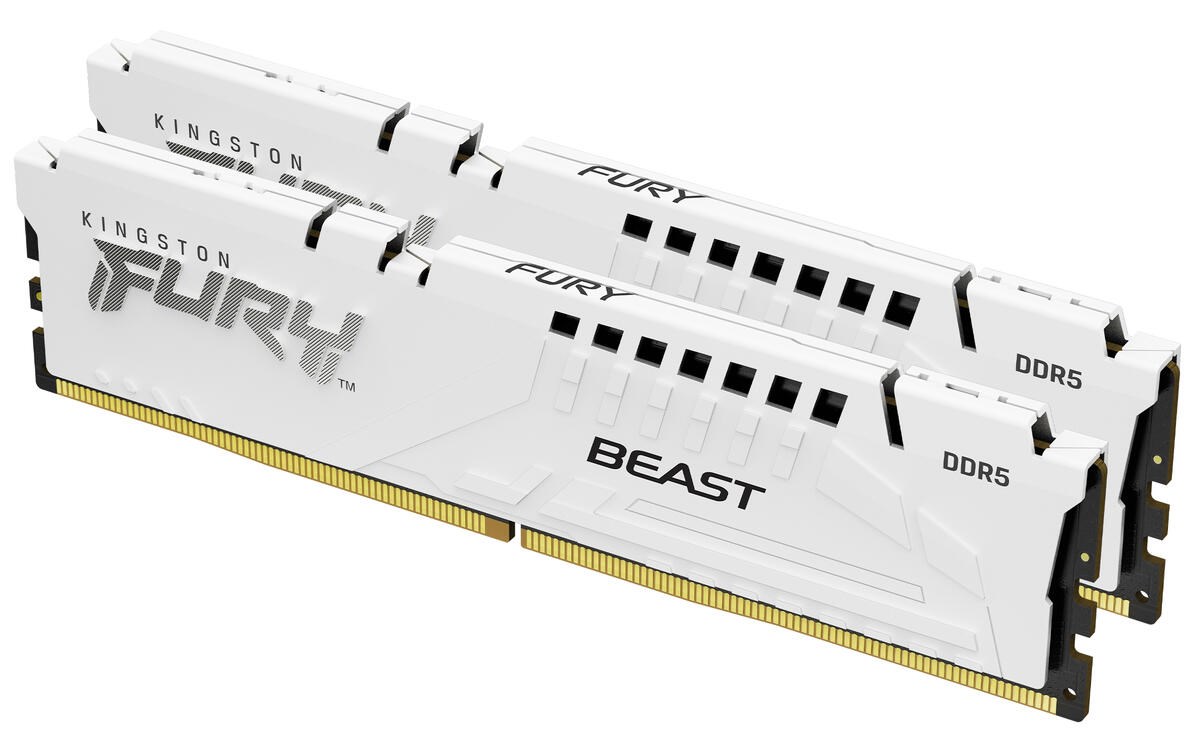 KINGSTON DIMM DDR5 64GB (Kit of 2) 6000MT/s CL30 ECC FURY Beast EXPO Bílá