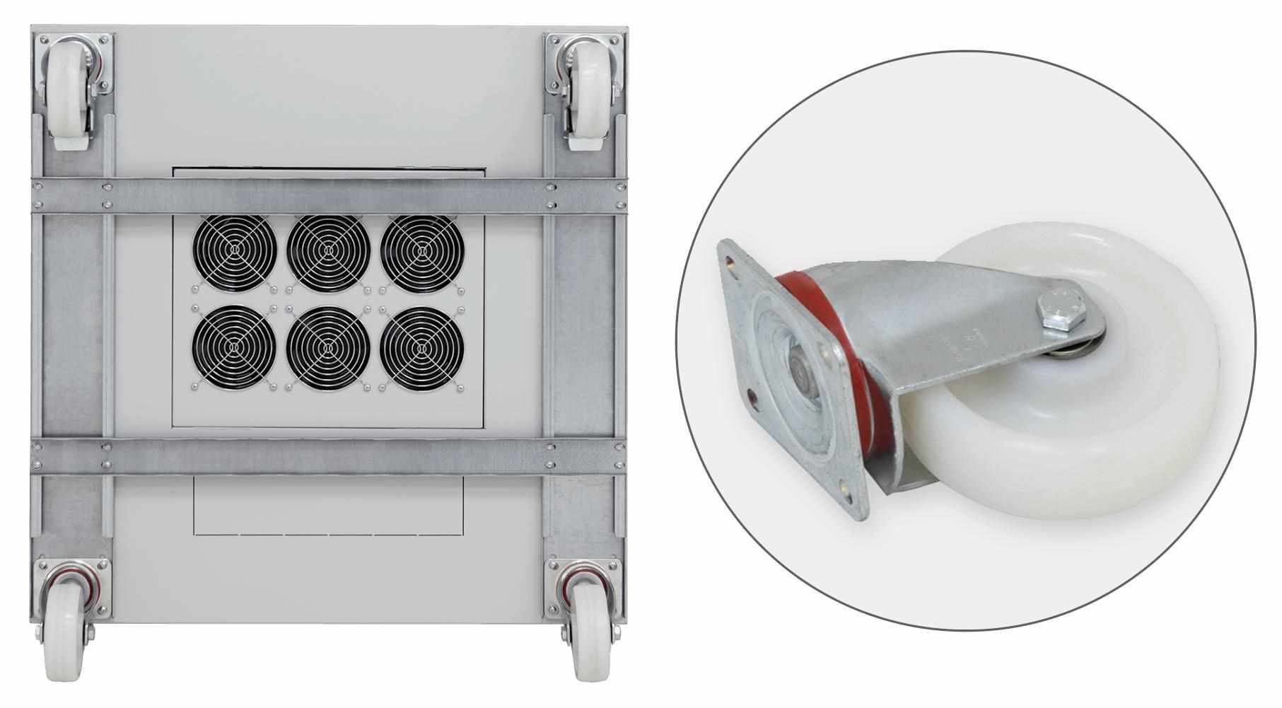 TRITON Kolečka s vyztužujícím rámem pro rozvaděče hloubky 600mm