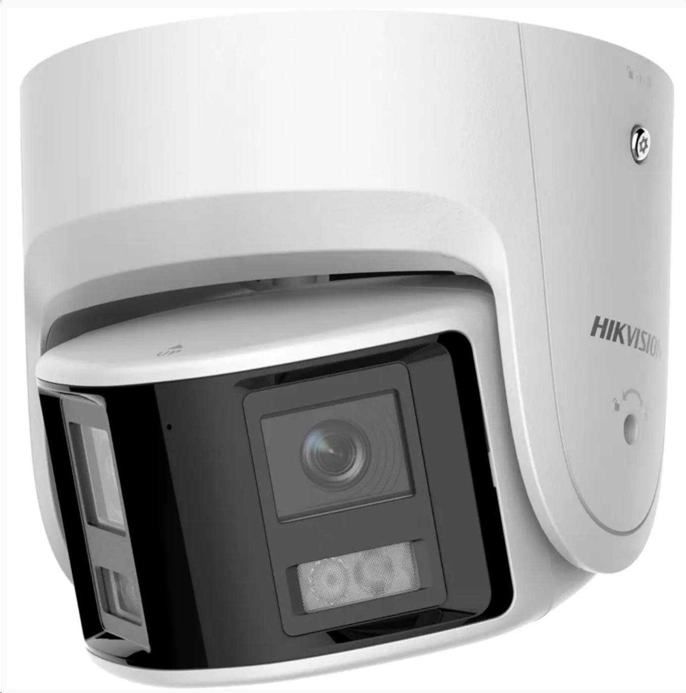 HIKVISION DS-2CD2346G2P-ISU/SL(2.8MM)(C), 4MPix IP Turret AcuSense panoramatická kamera; IR 30m, WDR 120dB, Audio, Alarm