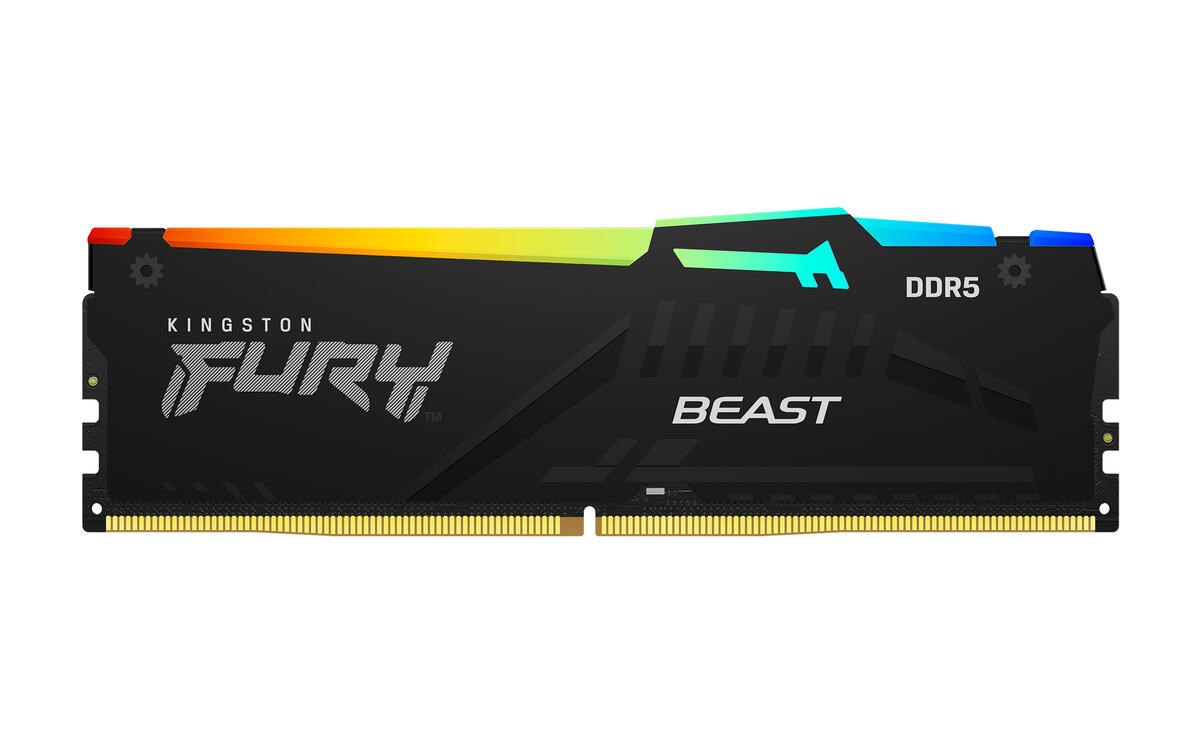 KINGSTON DIMM DDR5 8GB 6000MT/s CL30 Non-ECC FURY Beast RGB EXPO, Černá