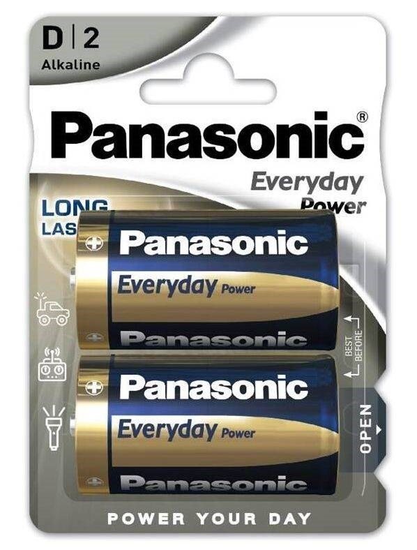 Panasonic Alkalická baterie LR20EPS/2BP Everyday Power (Blistr 2 ks)