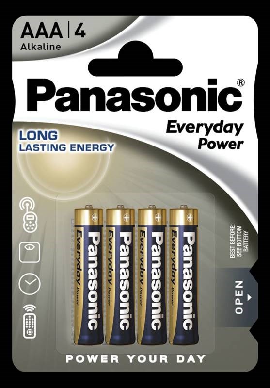 Panasonic Alkalická baterie LR03EPS/4BP Everyday Power (Blistr 4 ks)