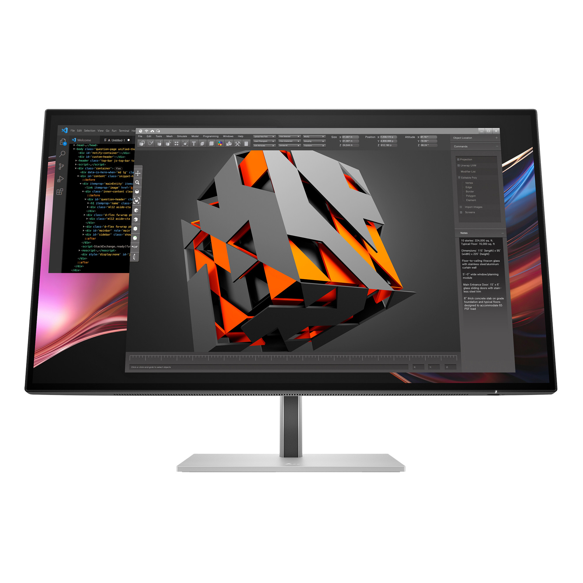 HP LCD 727pu 27" 2560x1440, IPS, 16:10,4000its,5ms,2000:1,RJ-45, DP, DP out,HDMI, 5x USB-A, USB-C 100w, w5/5/5
