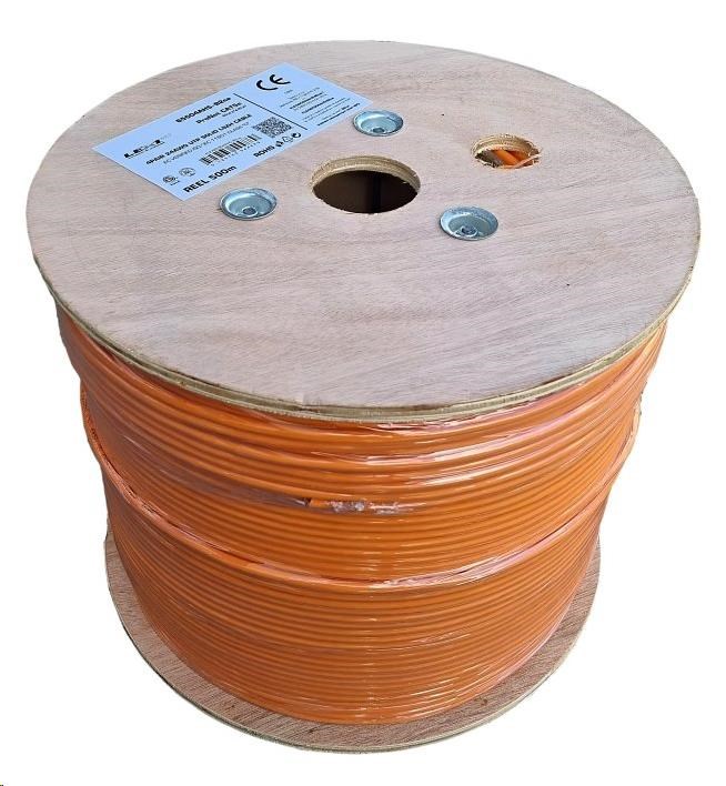UTP kabel LEXI-Net Cat5E, drát, LS0H (B2ca s1a,d0,a1), oranžový, 500m, cívka