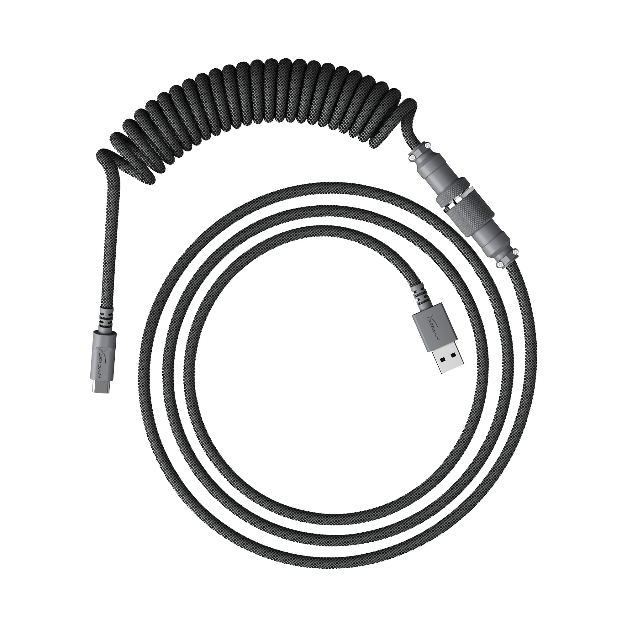 HyperX USB-C Coiled Cable Gray - Příslušenství ke klávesnici