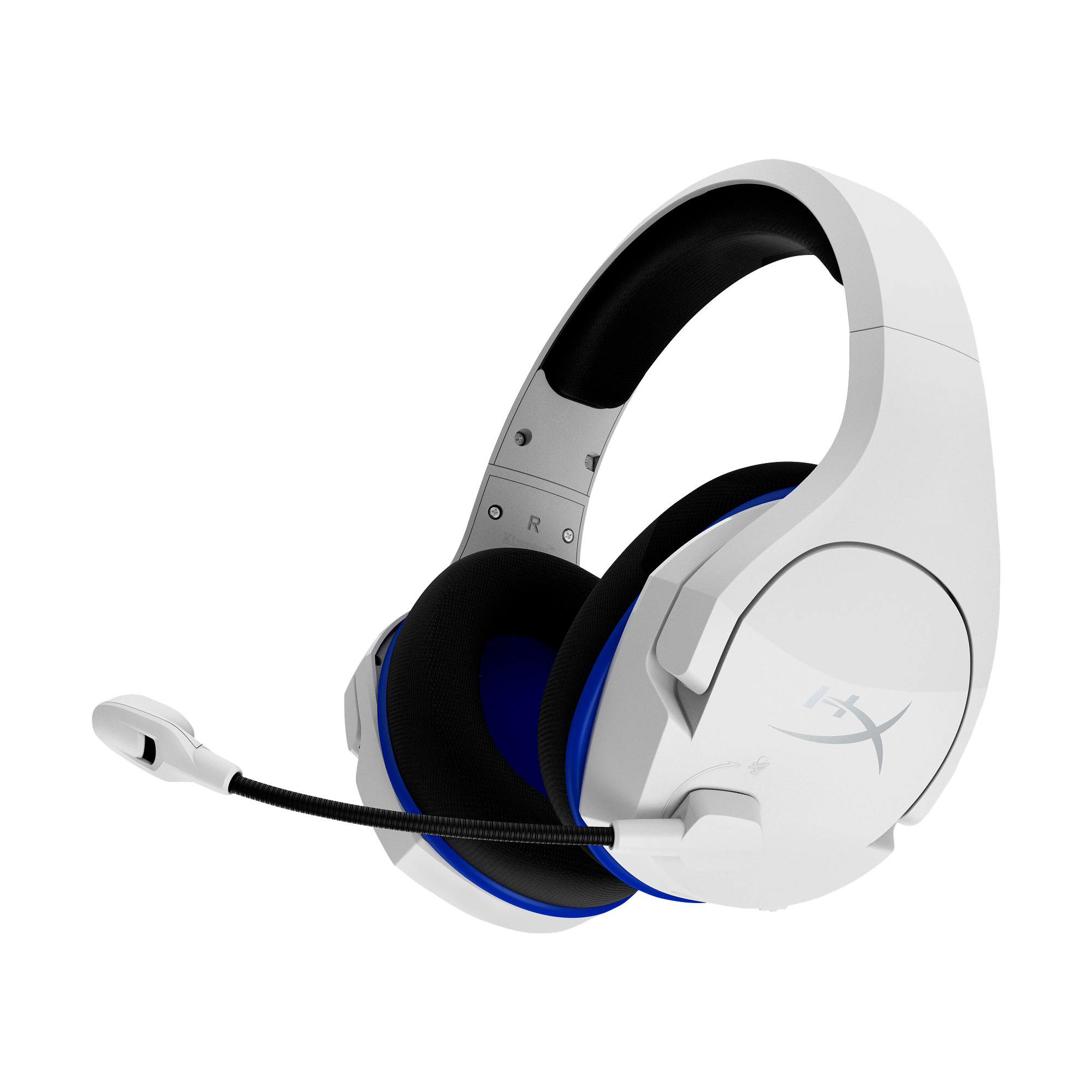 HyperX Cloud Stinger Core - Wireless Gaming Headset (White-Blue) - PS5-PS4 (HHSS1C-KB-WT/G)- Sluchátka pro herní konsole