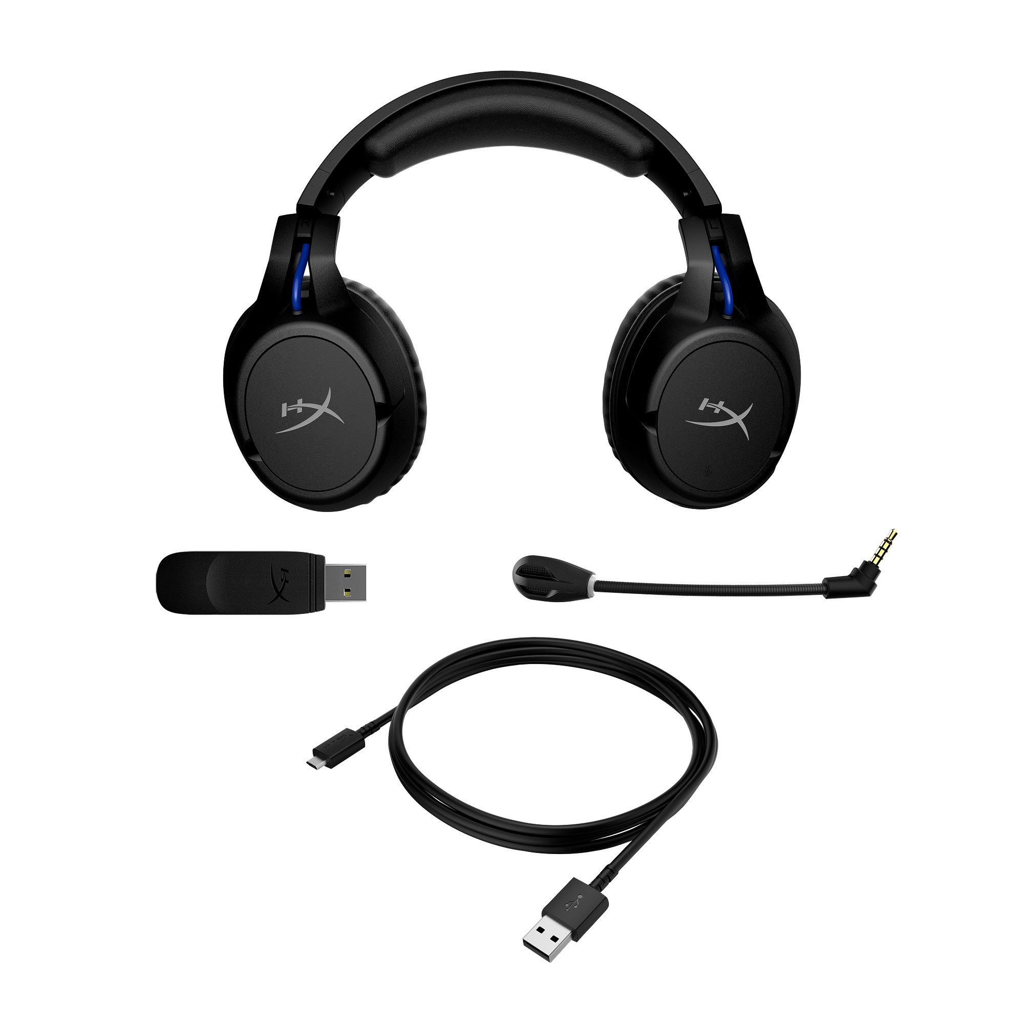 HyperX Cloud Flight - Wireless Gaming Headset (Black-Blue) - PS5-PS4 (HHSF1-GA-BK/G) - Sluchátka pro herní konsole
