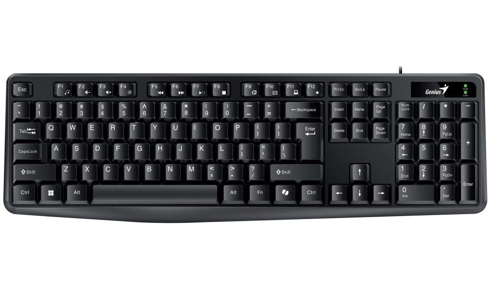 GENIUS klávesnice KB-117, Drátová, Copilot, USB, černá, CZ+SK layout