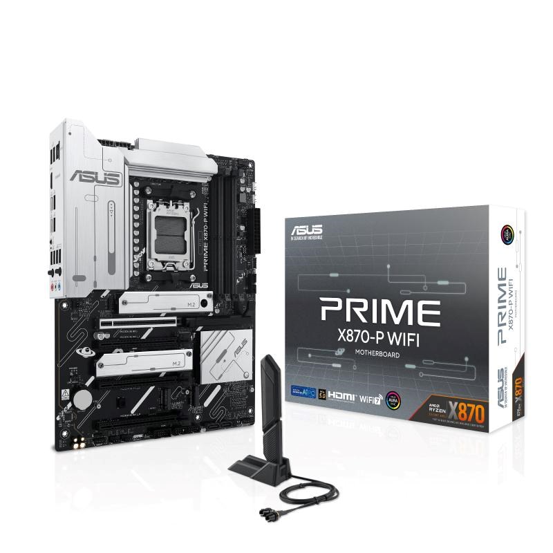 ASUS MB Sc AM5 PRIME X870-P WIFI, AMD X870, 4xDDR5, 1xHDMI, 2xUSB4, WiFi