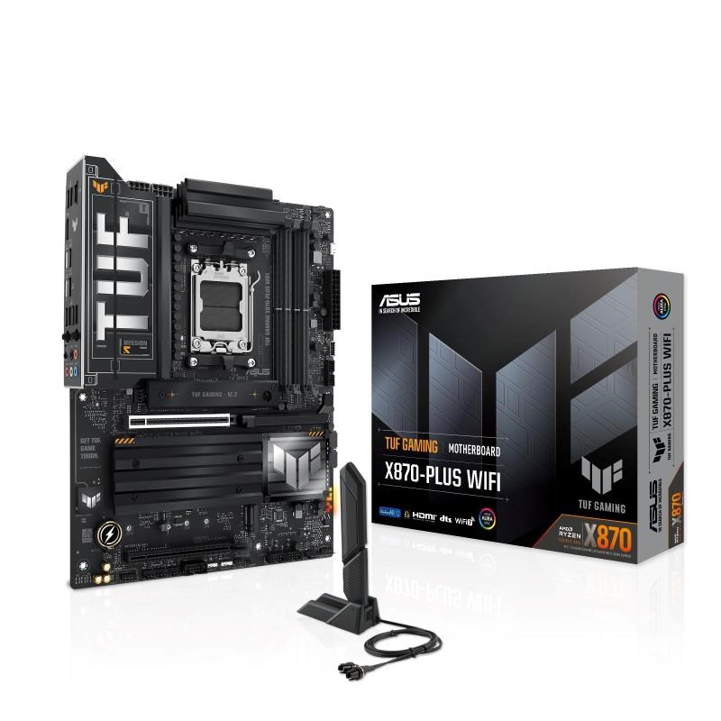 ASUS MB Sc AM5 TUF GAMING X870-PLUS WIFI, AMD X870, 4xDDR5, 1xHDMI, 2xUSB4, WiFi