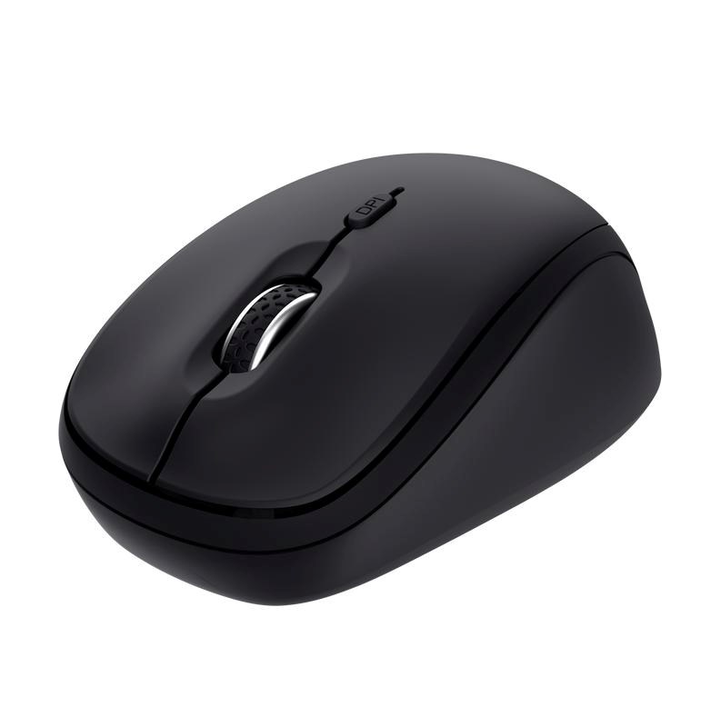 TRUST Myš YVI+, Bezdrátová, Eco, černá - bluetooth + wifi