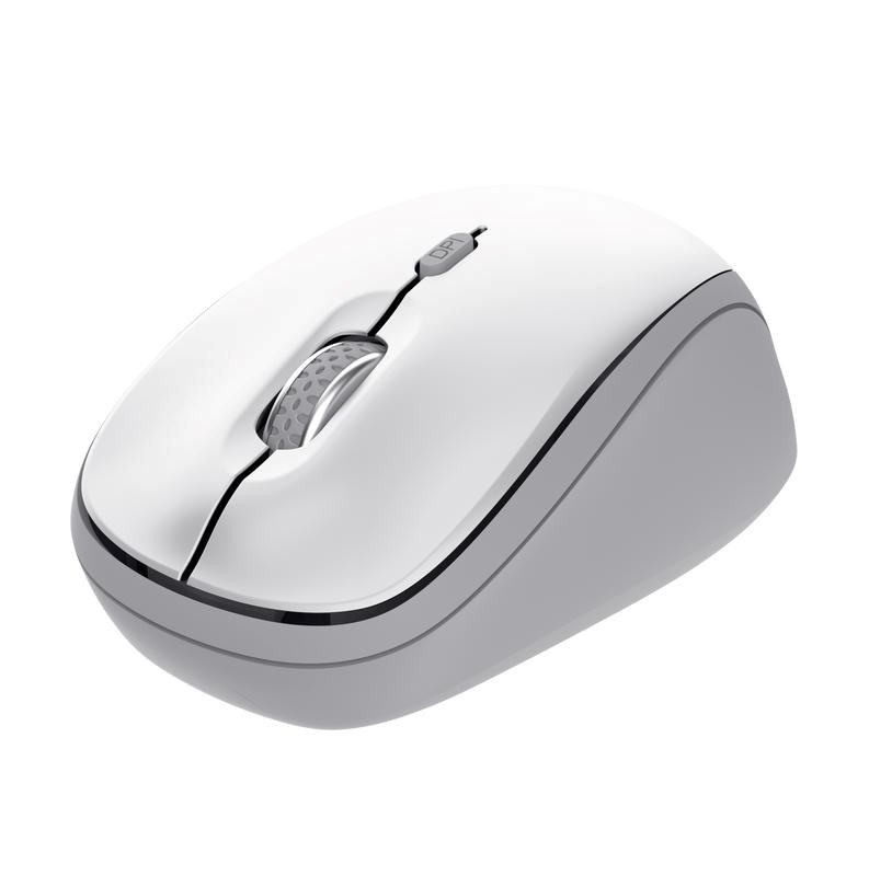 TRUST Myš YVI+, Bezdrátová, Eco, bílá - bluetooth + wifi