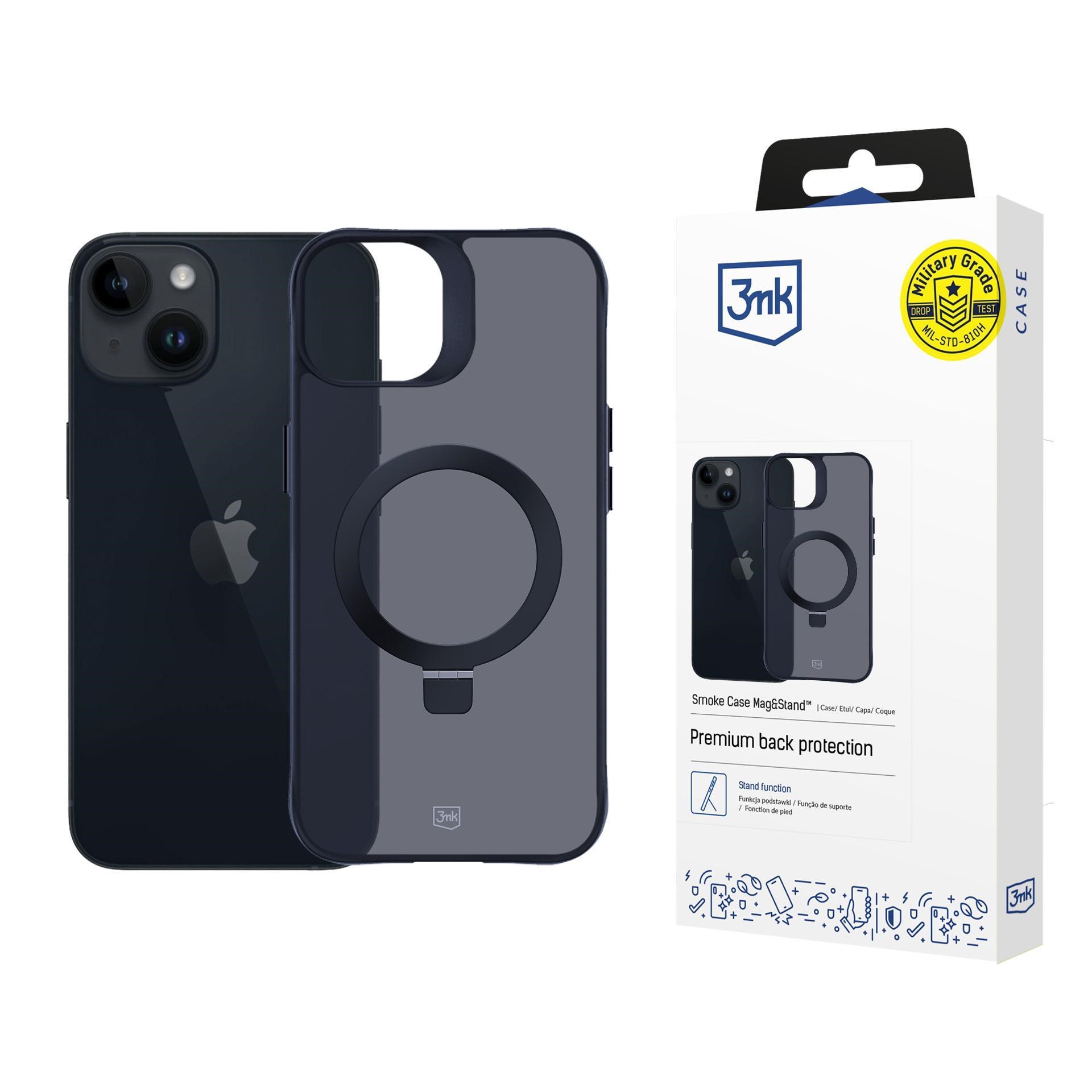 3mk ochranný kryt Smoke Case Mag&Stand pro Apple iPhone 13/14