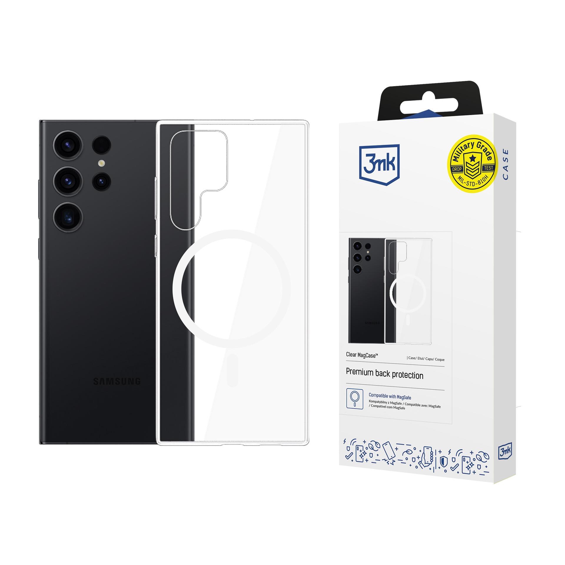 3mk ochranný kryt Clear MagCase pro Samsung Galaxy S22 Ultra 5G