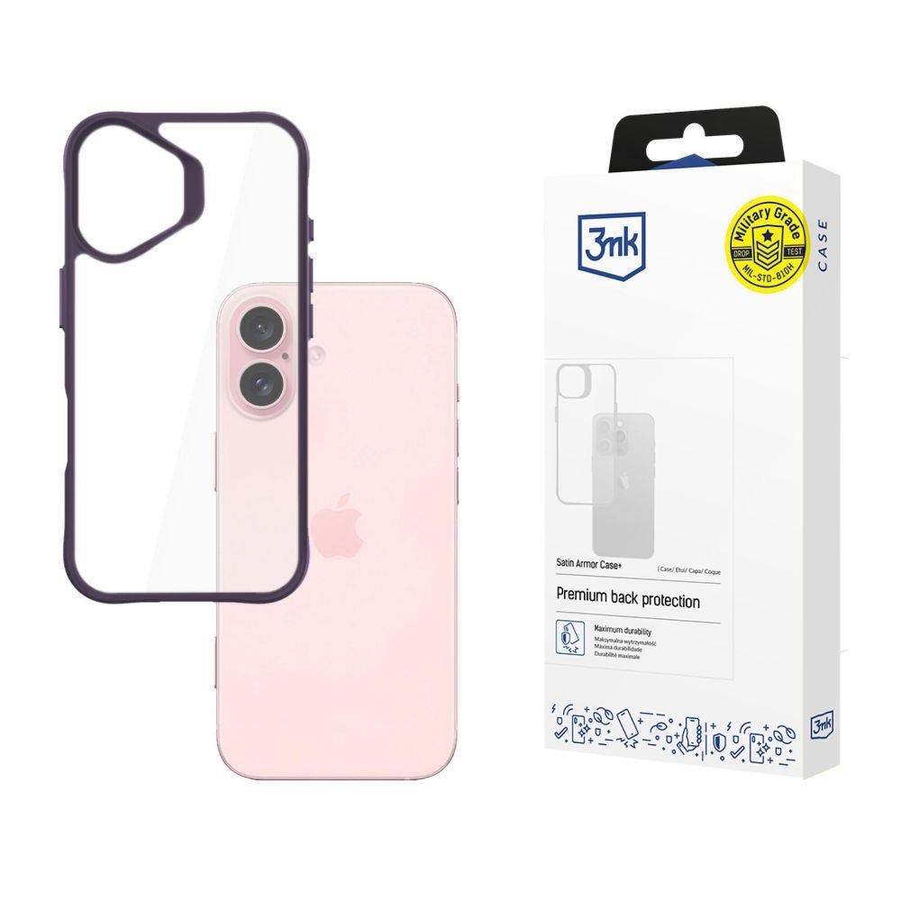 3mk ochranný kryt Satin Armor Case+ Purple pro Apple iPhone 16