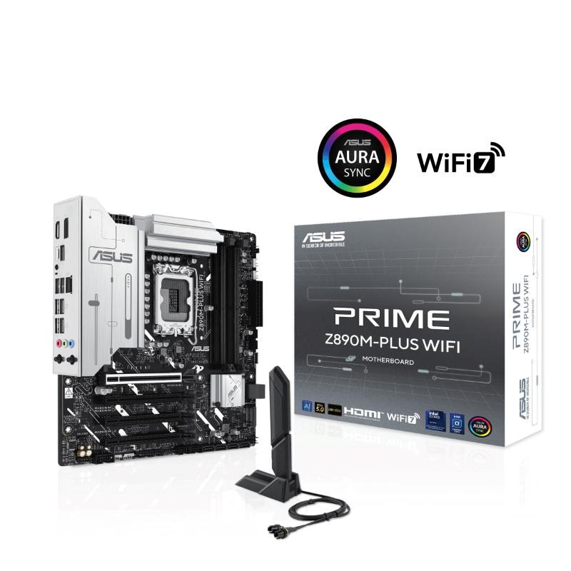 ASUS MB Sc LGA1851 PRIME Z890M-PLUS WIFI, Intel Z890, 4xDDR5, 1xDP, 1xHDMI, 1xUSB4, WI-FI, mATX