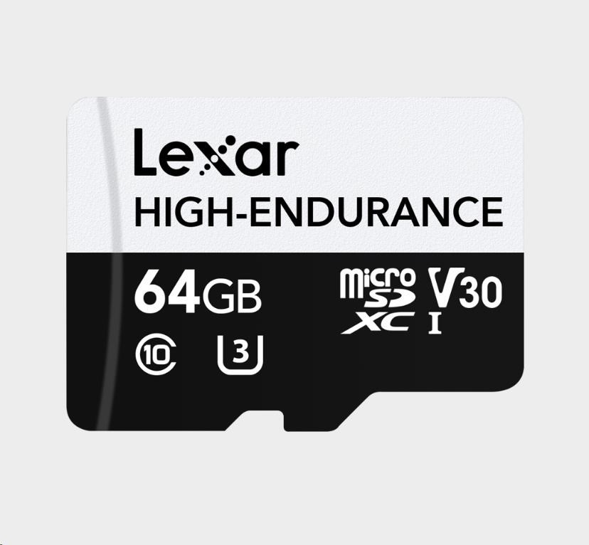 Lexar microSDXC High-Endurance UHS-I/U3/10 R100/W35 (V30) 64GB