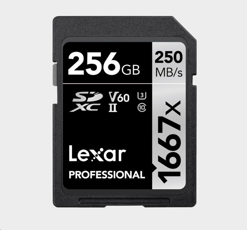 Lexar SDXC Pro 1667X UHS-II U3 R250/W120 (V60) 256G
