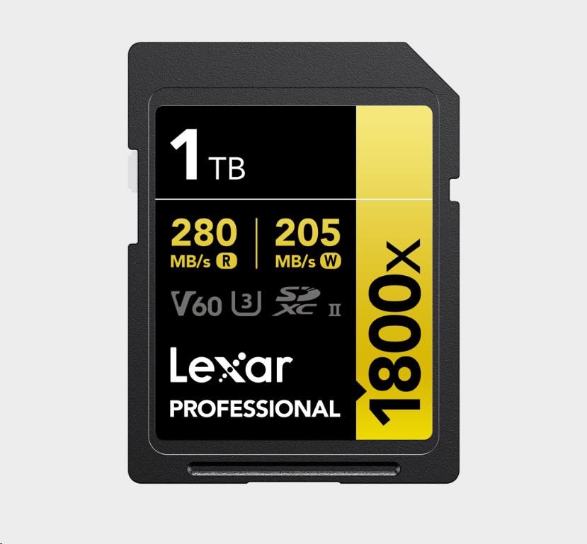Lexar SDXC Pro 1800x U3 UHS-II R280/W210 (V60) 1TB