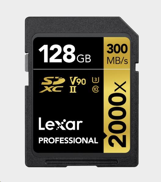 Lexar SDXC Pro 2000X UHS-II U3 R300/W260 (V90) 128GB