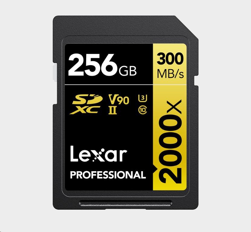 Lexar SDXC Pro 2000X UHS-II U3 R300/W260 (V90) 256GB