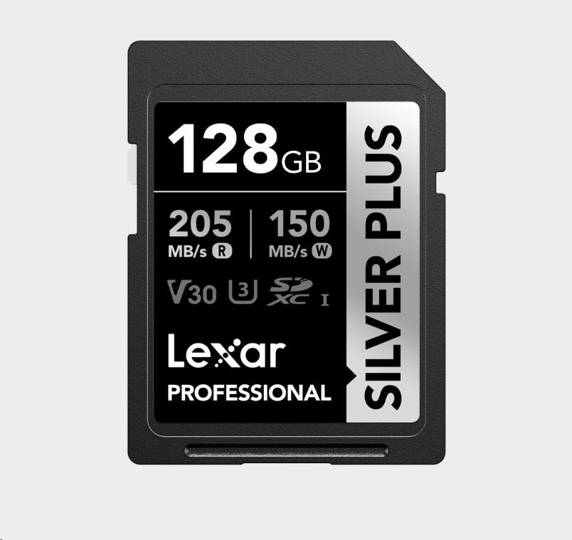 Lexar SDXC Professional SILVER Plus 1066x UHS-I/U3/A2/4K R205/W150 (V30) 128GB